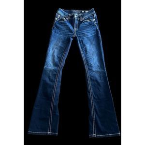 Miss Me Dark Wash Denim Chloe Boot Jeans Size 28